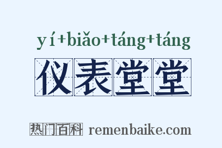 仪表堂堂是什么意思的图片